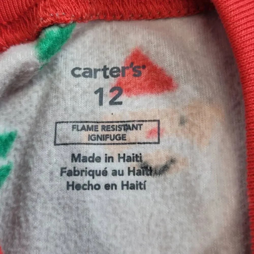 Carter's footed Santa pajamas 12